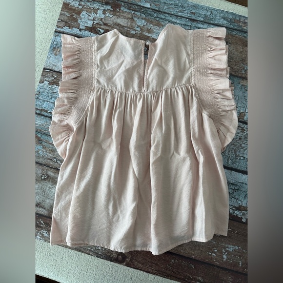 The Impeccable Pig Blush Ruffle Sleeve Blouse - Picture 4 of 4